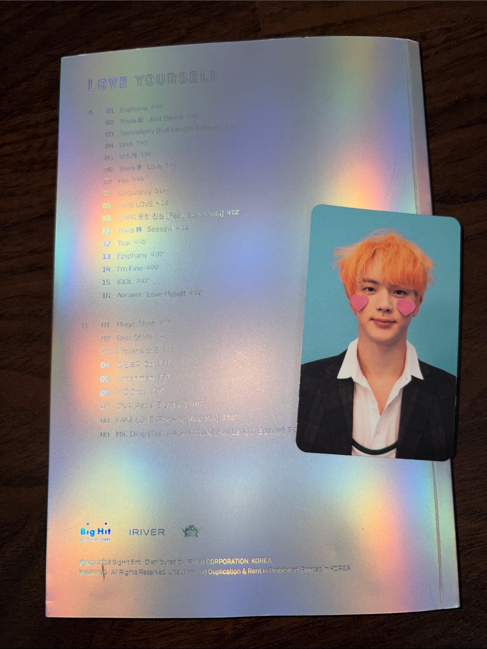 BTS Love Yourself Album - Iridescent Finish - Picture 5 of 5